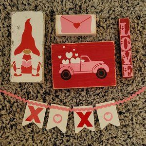 Valentines Day Tiered Tray Decor Set